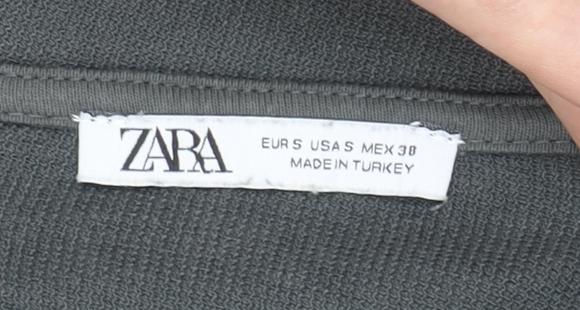 Zara Women’s Grey 1/2 Zip Pullover Sweatshirt Size S