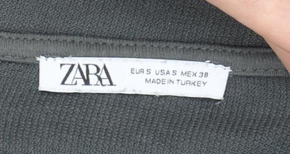 Zara Women’s Grey 1/2 Zip Pullover Sweatshirt Size S