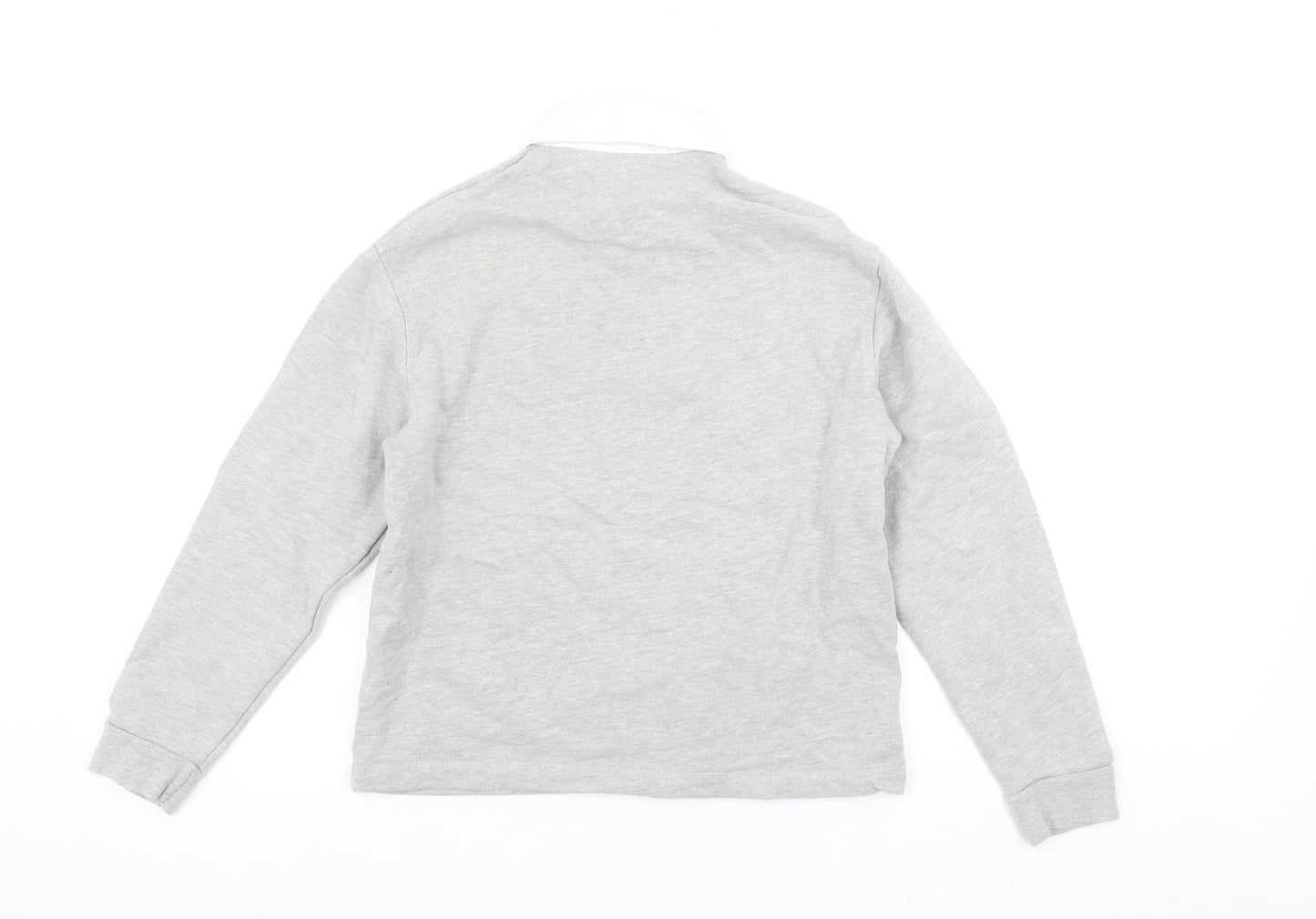 John Lewis Boys Grey Collared Henley Sweatshirt 11 Years