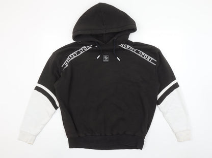 Beck & Hersey Men's Black Hoodie Pullover Logo Sports Style Size M
