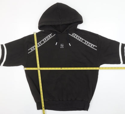Beck & Hersey Men's Black Hoodie Pullover Logo Sports Style Size M