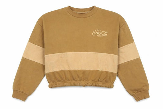 Coca-Cola Brown Colourblock Pullover Sweatshirt Women L Mr Price