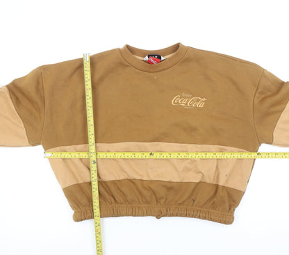 Coca-Cola Brown Colourblock Pullover Sweatshirt Women L Mr Price