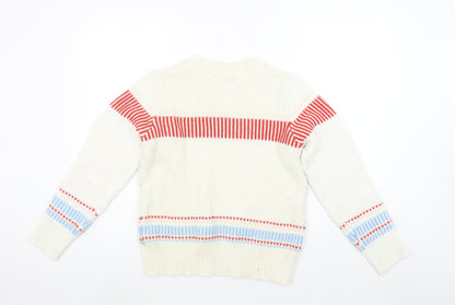 Dorothy Perkins Women’s Ivory Red Stripe Knit Jumper UK 12