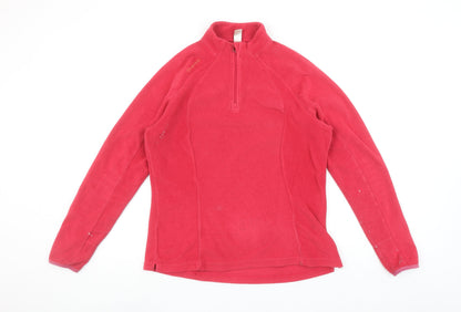 Decathlon Women’s Red Fleece Pullover Sweatshirt XL 1/2 Zip Warm Winter Top