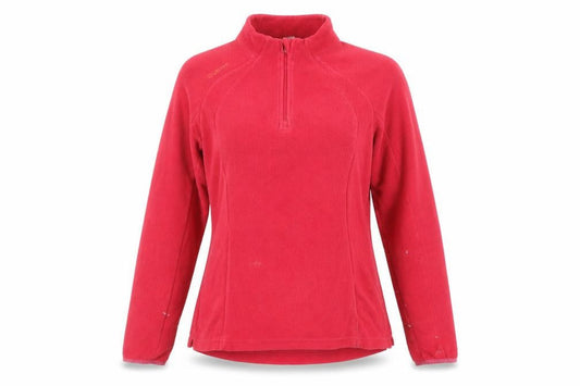 Decathlon Women’s Red Fleece Pullover Sweatshirt XL 1/2 Zip Warm Winter Top