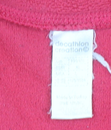 Decathlon Women’s Red Fleece Pullover Sweatshirt XL 1/2 Zip Warm Winter Top