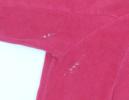 Decathlon Women’s Red Fleece Pullover Sweatshirt XL 1/2 Zip Warm Winter Top
