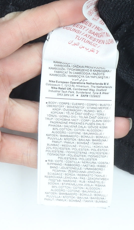 Nike Boys Black XL Jogger Sweatpants Fleece Cotton Blend Trousers