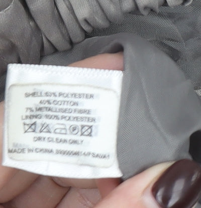 Oasis Women’s Grey Hooded Parka Jacket Size 8 Drawstring Waist