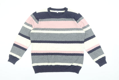 VilaVi Women’s Multicoloured Striped Pullover Jumper XL
