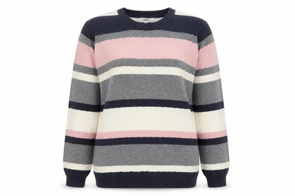 VilaVi Women’s Multicoloured Striped Pullover Jumper XL