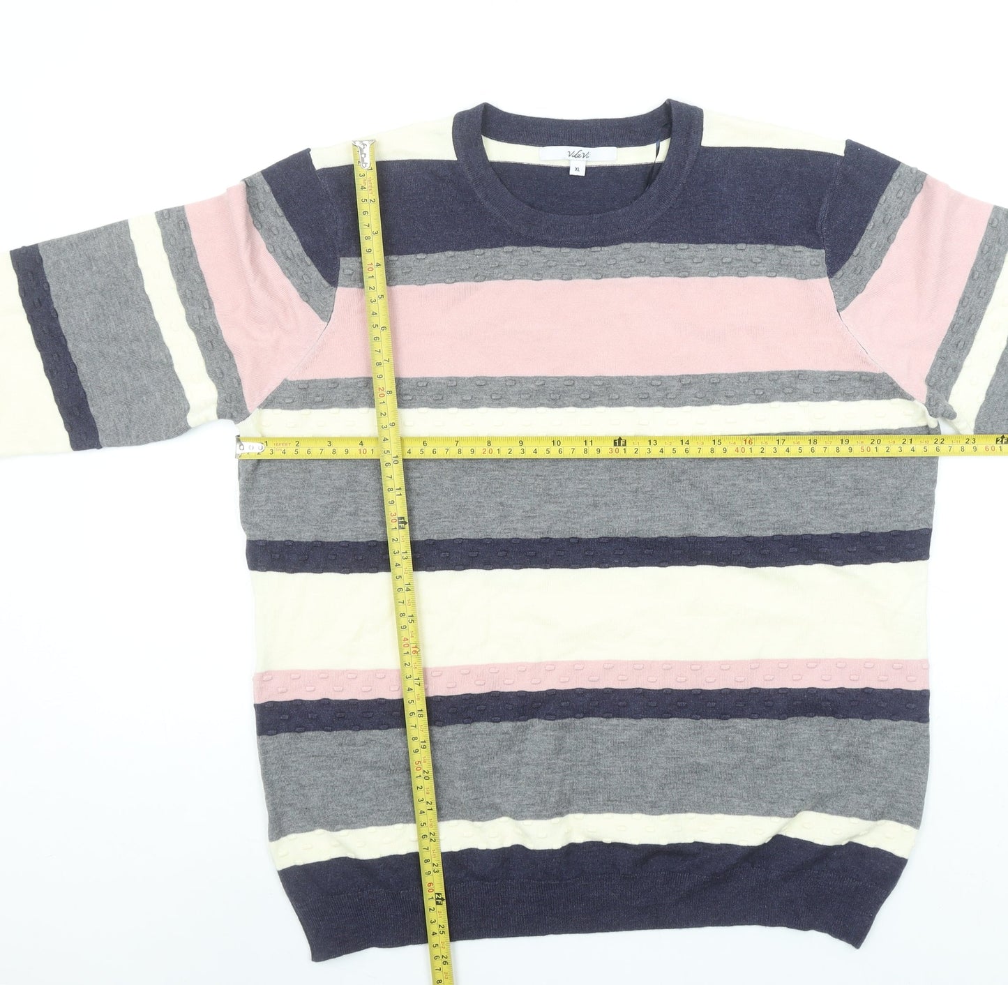 VilaVi Women’s Multicoloured Striped Pullover Jumper XL