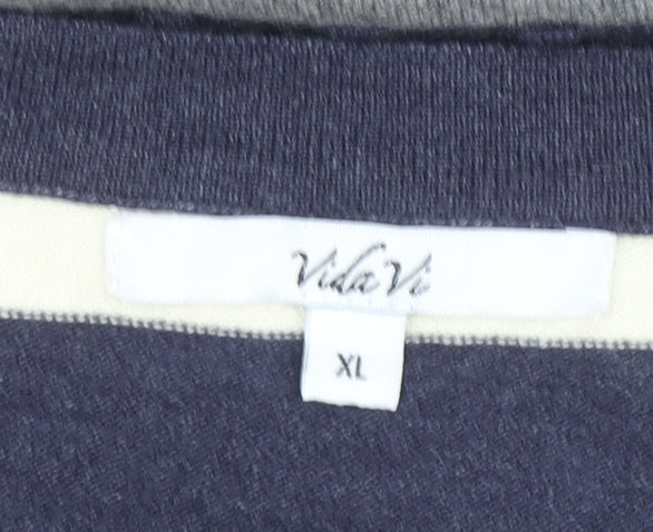 VilaVi Women’s Multicoloured Striped Pullover Jumper XL