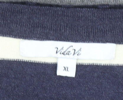 VilaVi Women’s Multicoloured Striped Pullover Jumper XL