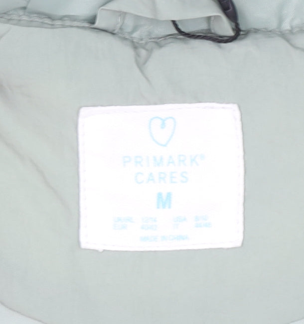 Primark Womens Green Quilted Hooded Waistcoat M
