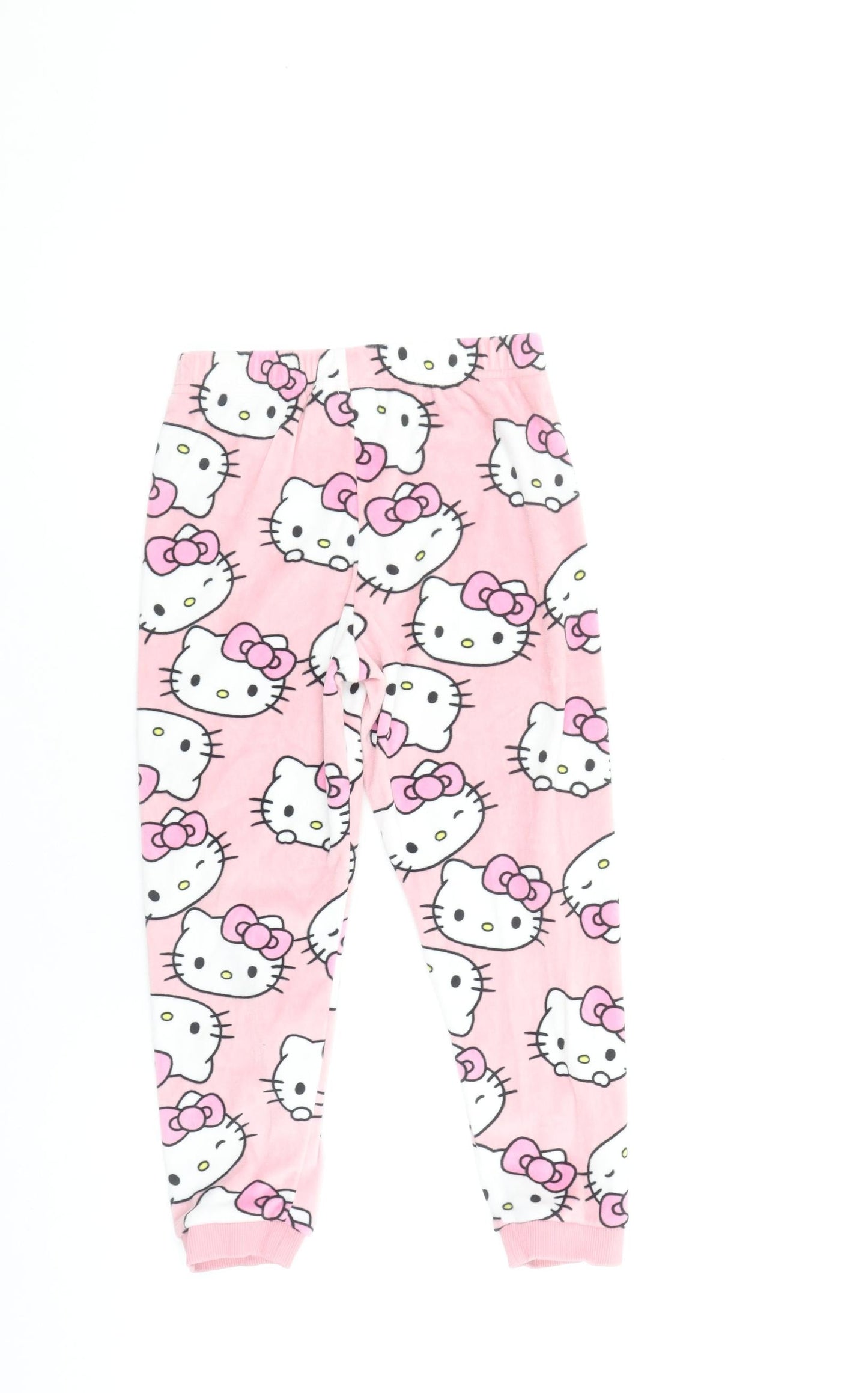 Marks and Spencer Girls Pink Hello Kitty Pyjama Pants 5-6 Years Fleece
