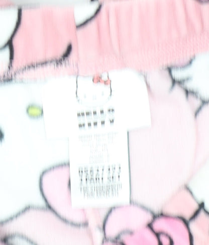 Marks and Spencer Girls Pink Hello Kitty Pyjama Pants 5-6 Years Fleece
