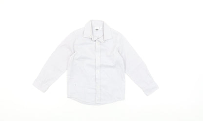 iDO Boys White 4 Years Button-Up Long Sleeve Cotton Shirt