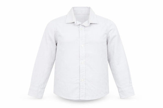 iDO Boys White 4 Years Button-Up Long Sleeve Cotton Shirt
