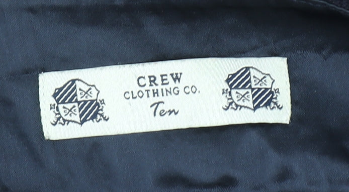Crew Clothing Co. Women's Black Wool Check Pencil Skirt Size 10