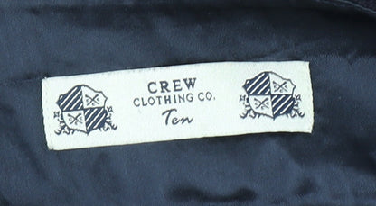 Crew Clothing Co. Women's Black Wool Check Pencil Skirt Size 10