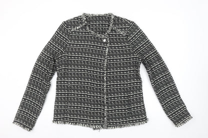 Next Women's Black White Tweed Bouclé Suit Jacket Size 12