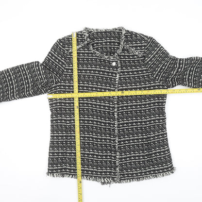 Next Women's Black White Tweed Bouclé Suit Jacket Size 12
