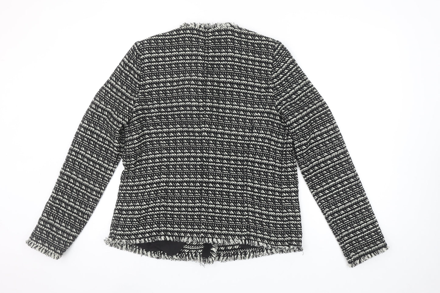 Next Women's Black White Tweed Bouclé Suit Jacket Size 12
