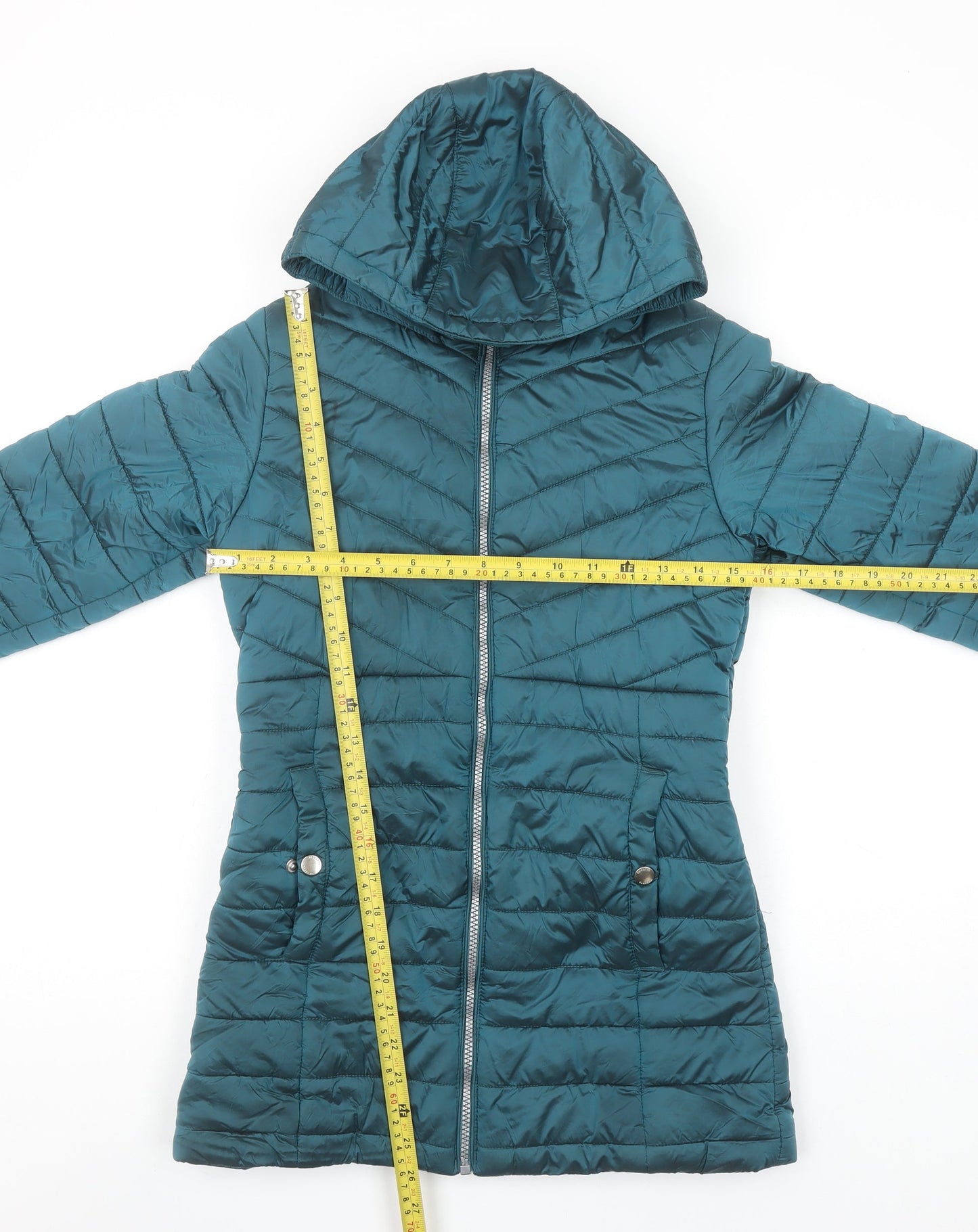 Regatta Girls Green 11-12 Years Hooded Mid-Length Puffer Jacket Coat