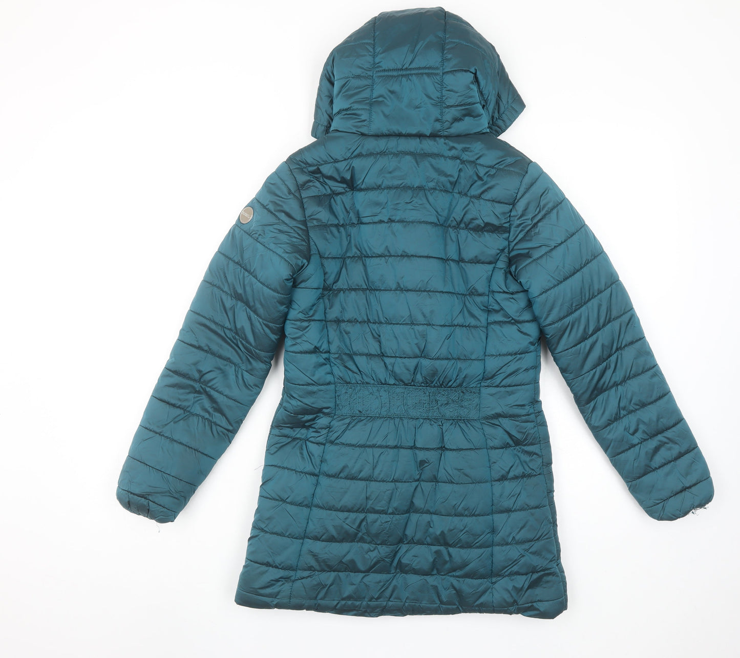 Regatta Girls Green 11-12 Years Hooded Mid-Length Puffer Jacket Coat