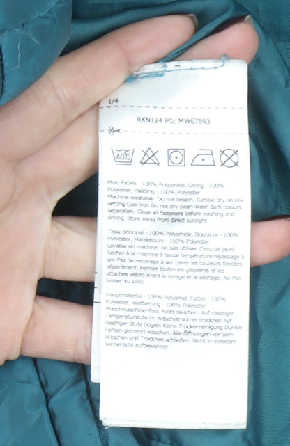 Regatta Girls Green 11-12 Years Hooded Mid-Length Puffer Jacket Coat