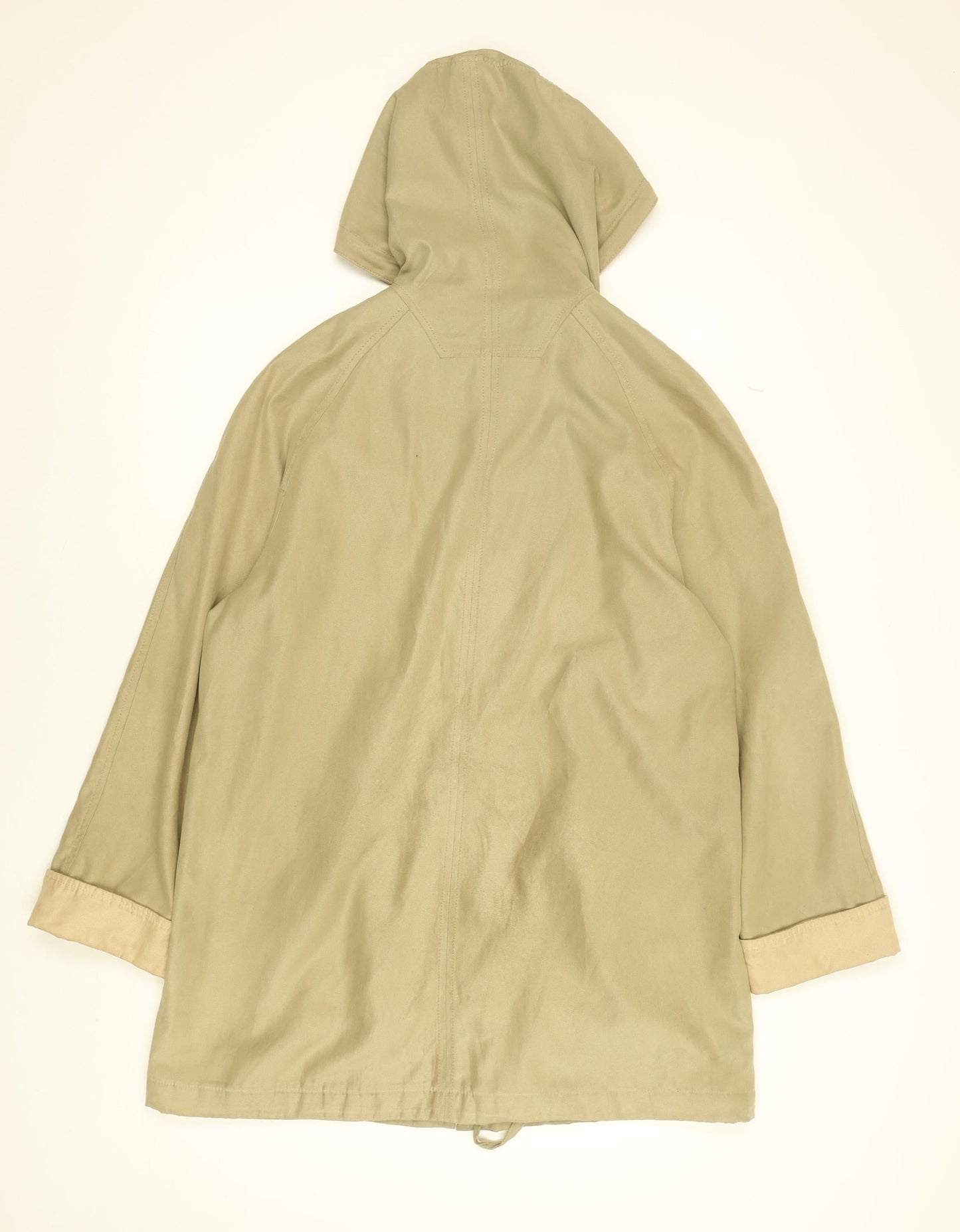 Marks and Spencer Women’s Beige Rain Coat UK 10 Hooded Water Resistant