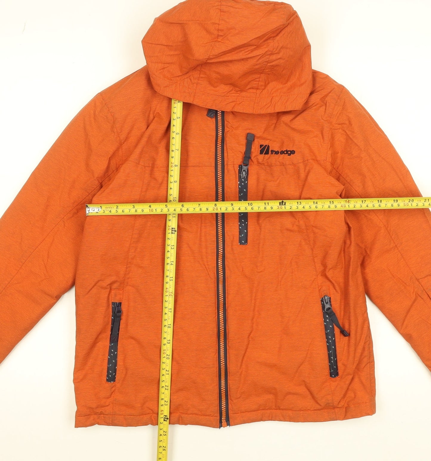 The Edge Boys Orange Hooded Puffer Jacket 11-12 Years Winter Coat