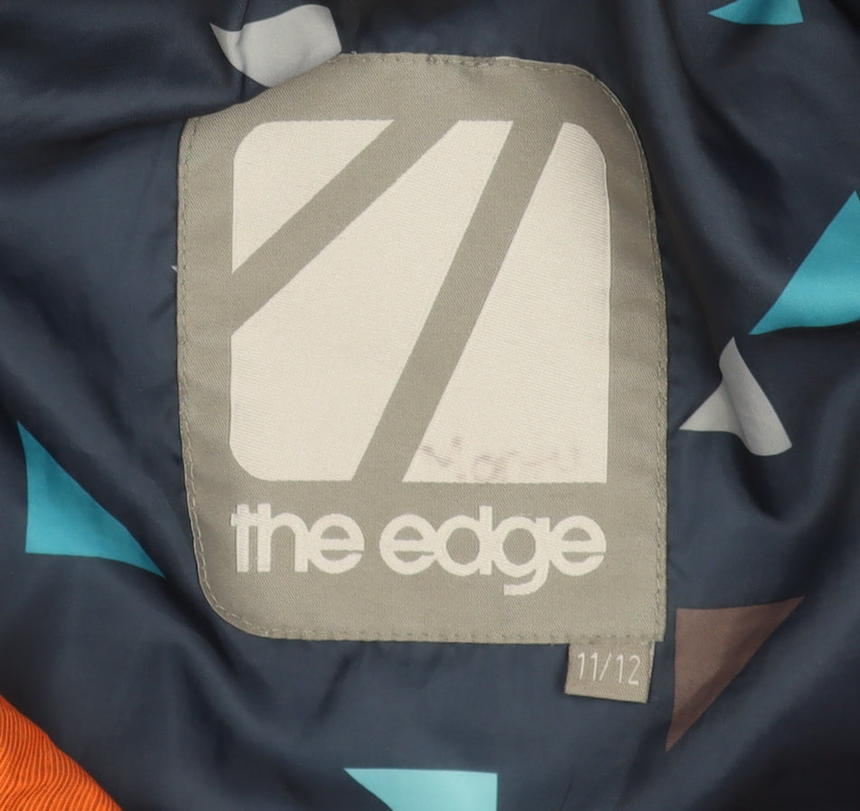 The Edge Boys Orange Hooded Puffer Jacket 11-12 Years Winter Coat