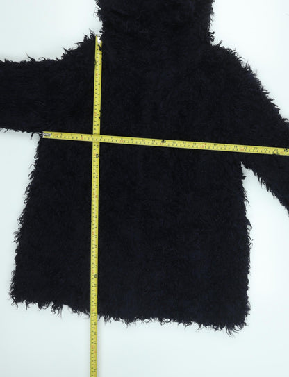 Henry Holland Women Black Fleece Hoodie Cape Style Size S Modacrylic Blend