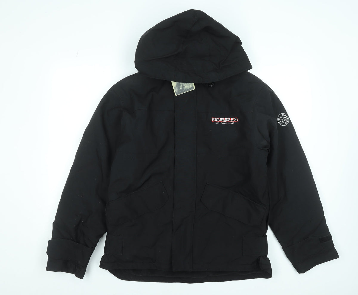Mens UK Size S Nineplus Black Parka Coat