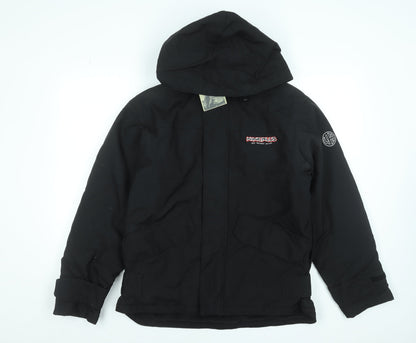 Mens UK Size S Nineplus Black Parka Coat