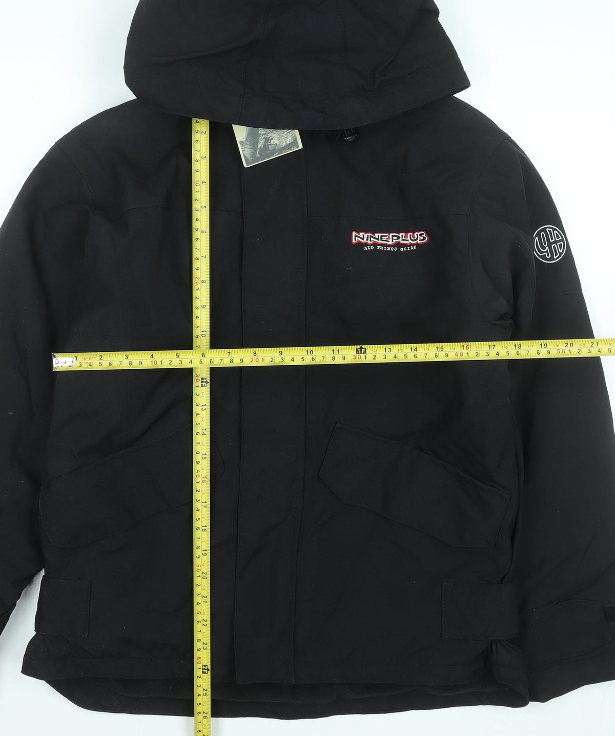 Mens UK Size S Nineplus Black Parka Coat