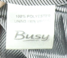 Busy Women's Black Pinstripe Single-Breasted Suit Jacket Size 12