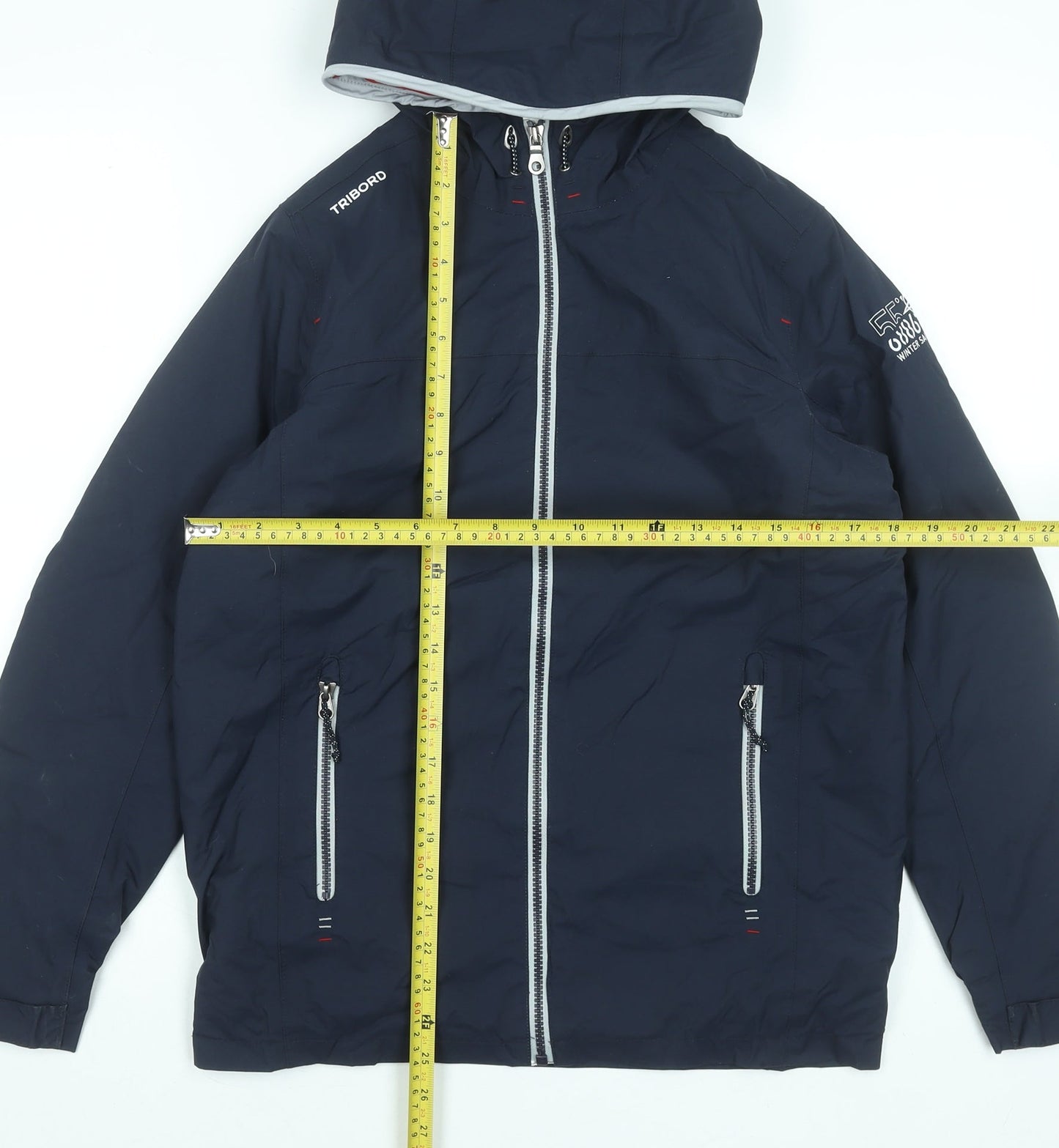 Tribord Boys Blue Waterproof Windbreaker Jacket 14 Years Hooded
