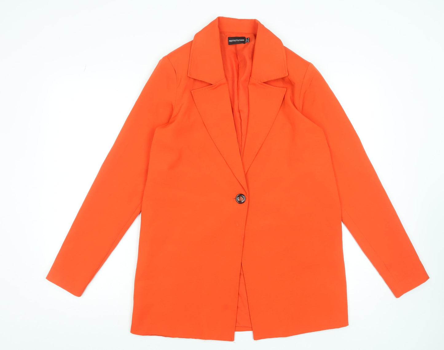 Womens UK Size 8 PRETTYLITTLETHING Orange Basic Jacket