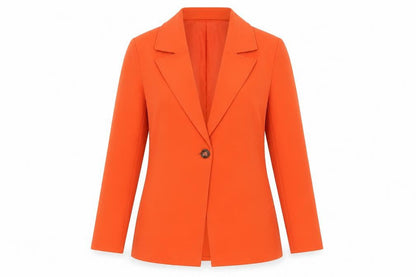 PRETTYLITTLETHING Women’s Orange Blazer Jacket Size 8 Long Sleeve
