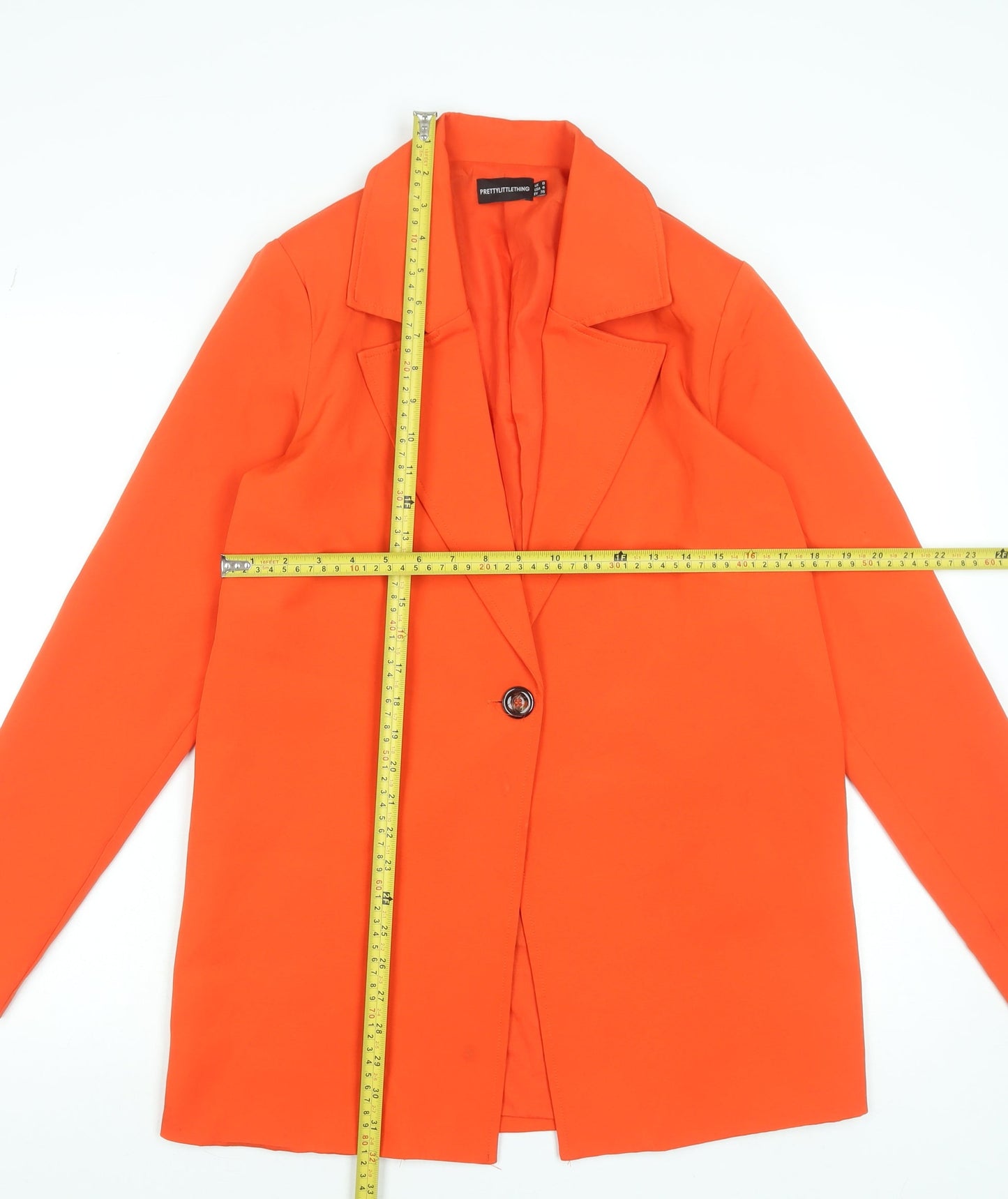Womens UK Size 8 PRETTYLITTLETHING Orange Basic Jacket