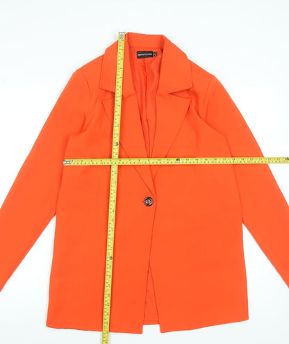Womens UK Size 8 PRETTYLITTLETHING Orange Basic Jacket