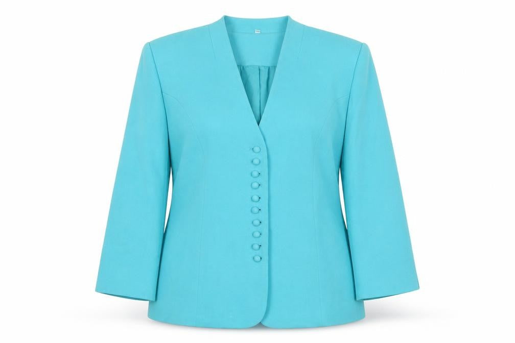 Womens UK Size 16 EWM Pure Classics Blue Basic Jacket