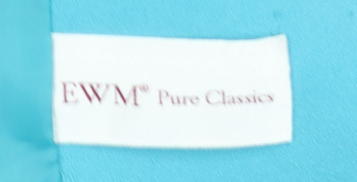 EWM Pure Classics Women’s Blue Size 16 3/4 Sleeve Buttoned Blazer