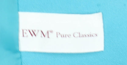 EWM Pure Classics Women’s Blue Size 16 3/4 Sleeve Buttoned Blazer