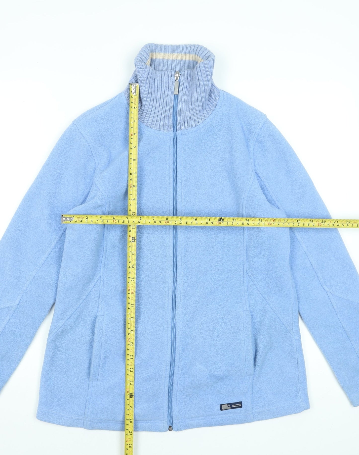Maine New England Women's Blue Fleece Full Zip Jacket Size 14