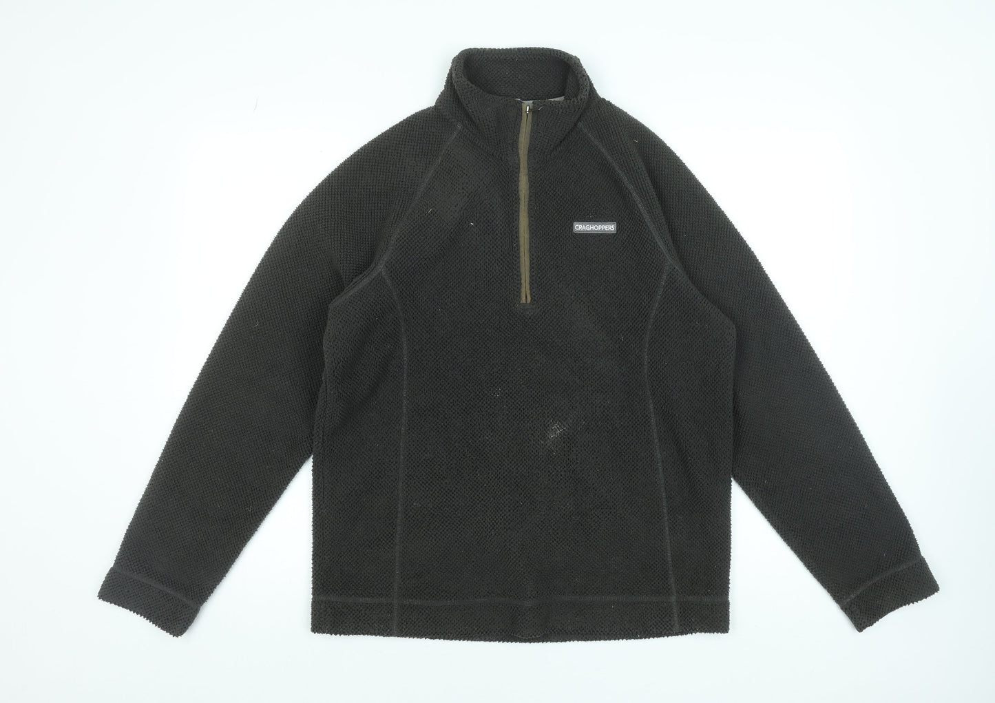 Mens UK Size M Craghoppers Black Henley Sweatshirt